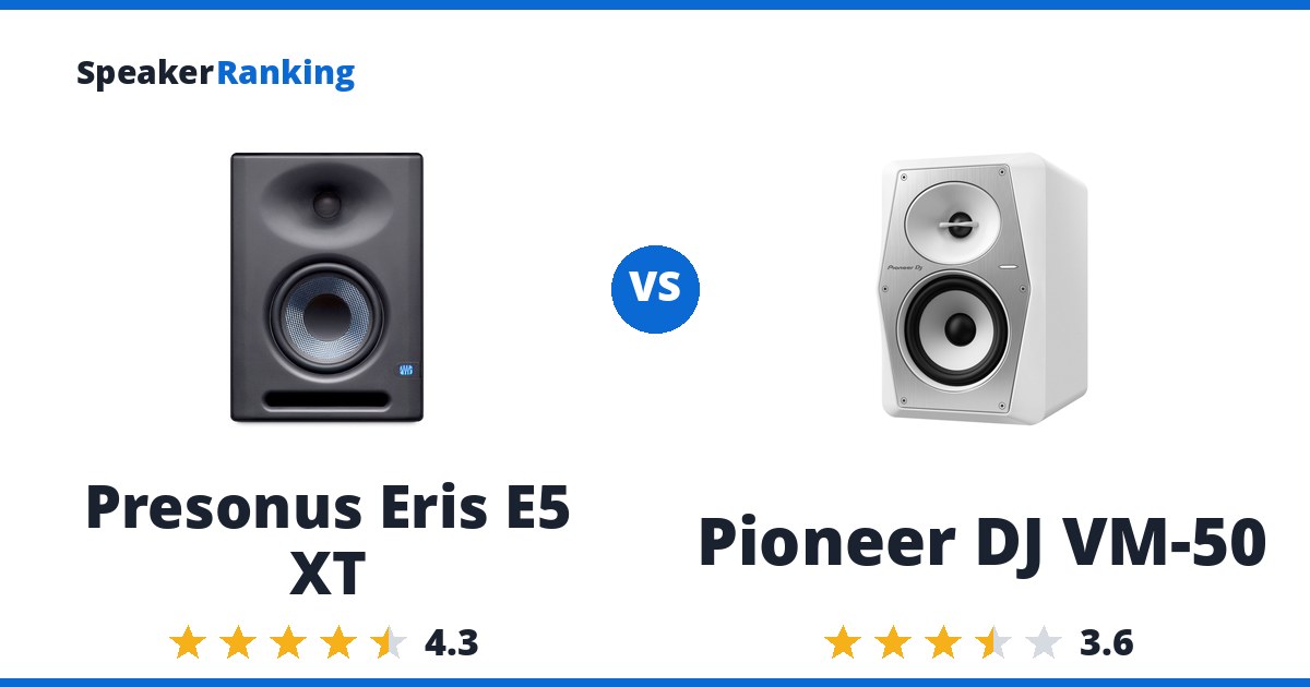 Presonus Eris E5 XT vs Pioneer DJ VM-50
