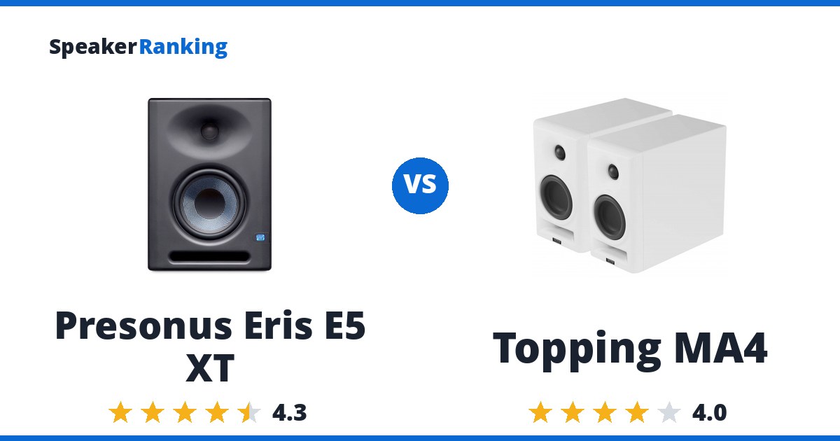 Presonus Eris E5 XT vs Topping MA4