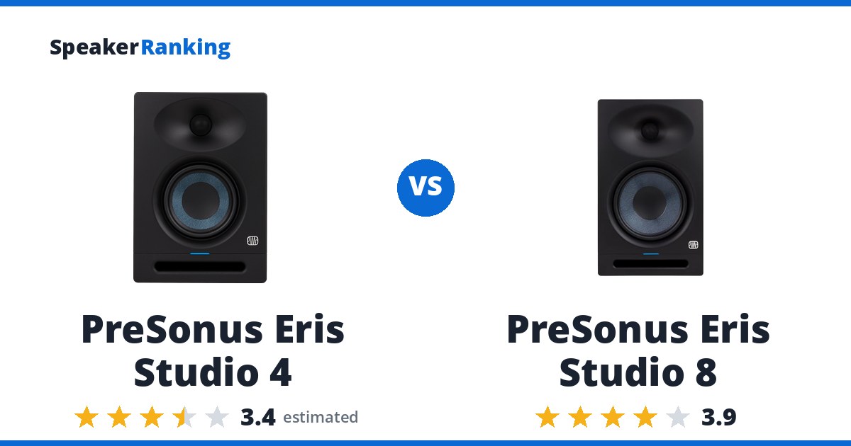PreSonus Eris Studio 4 vs PreSonus Eris Studio 8