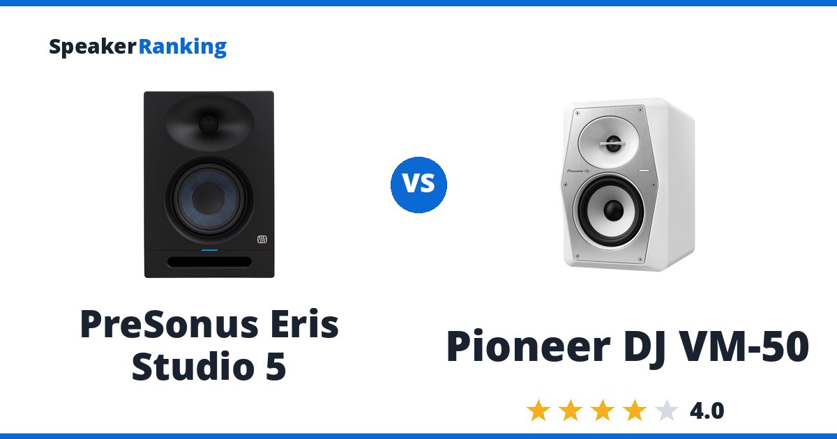 PreSonus Eris Studio 5 vs Pioneer DJ VM-50