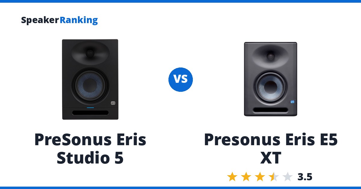 PreSonus Eris Studio 5 vs Presonus Eris E5 XT
