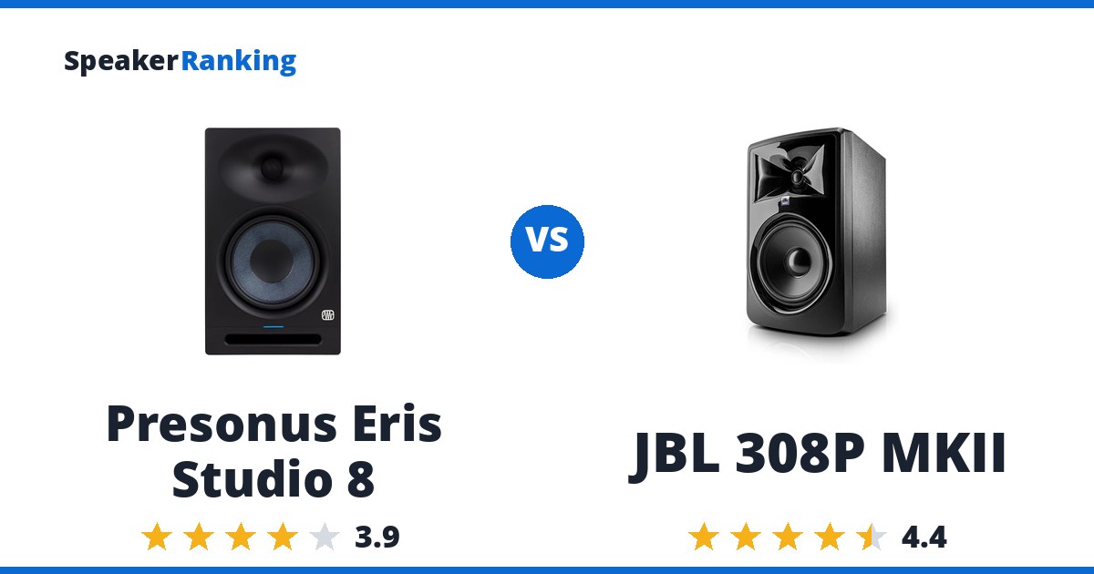 Presonus Eris Studio 8 vs JBL 308P MKII
