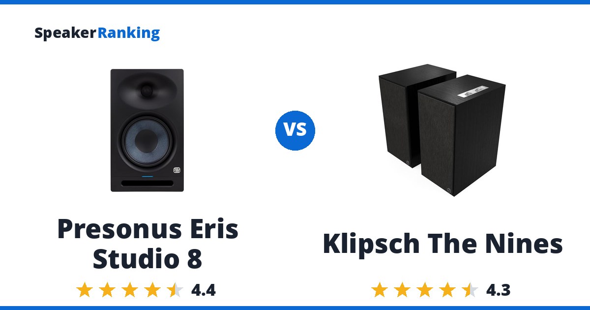 Presonus Eris Studio 8 vs Klipsch The Nines