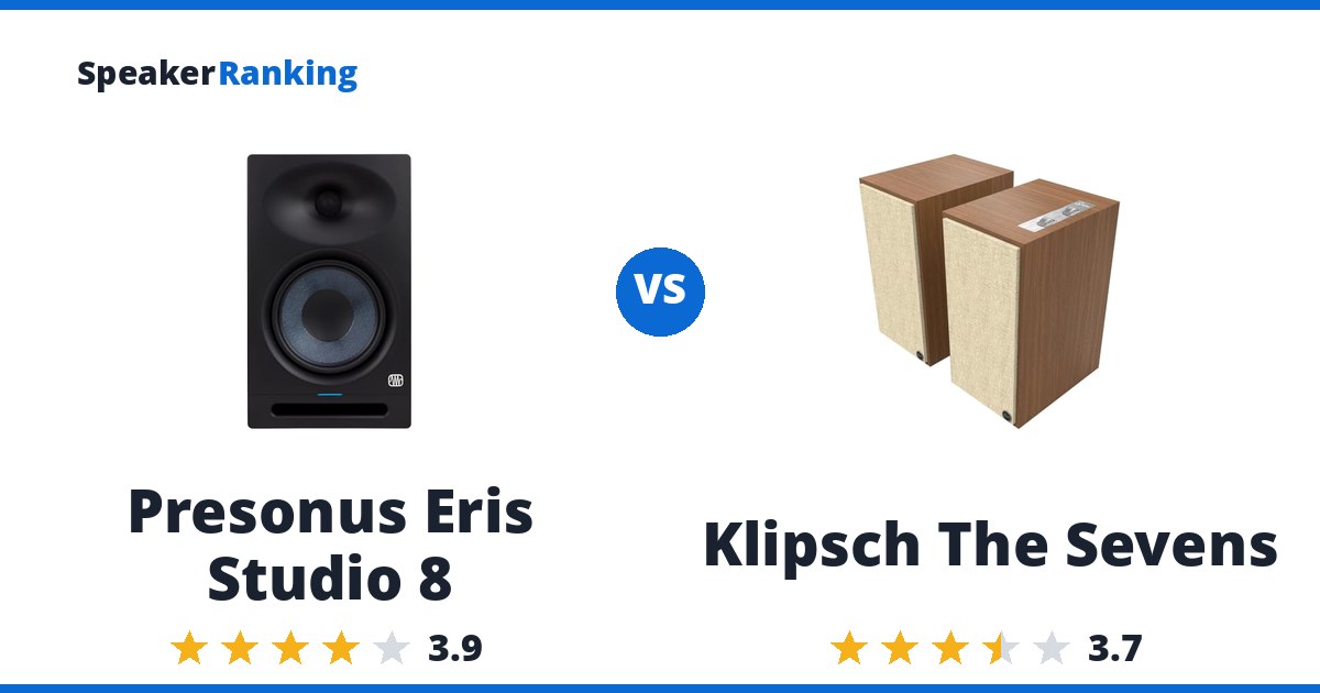 Presonus Eris Studio 8 vs Klipsch The Sevens