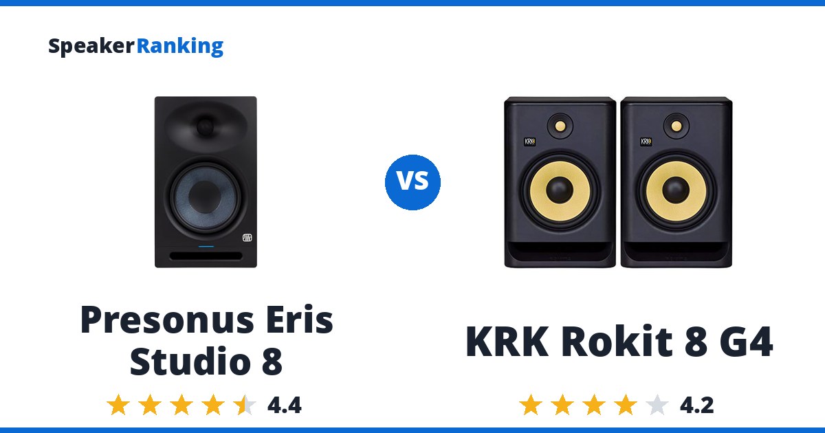 Presonus Eris Studio 8 vs KRK Rokit 8 G4