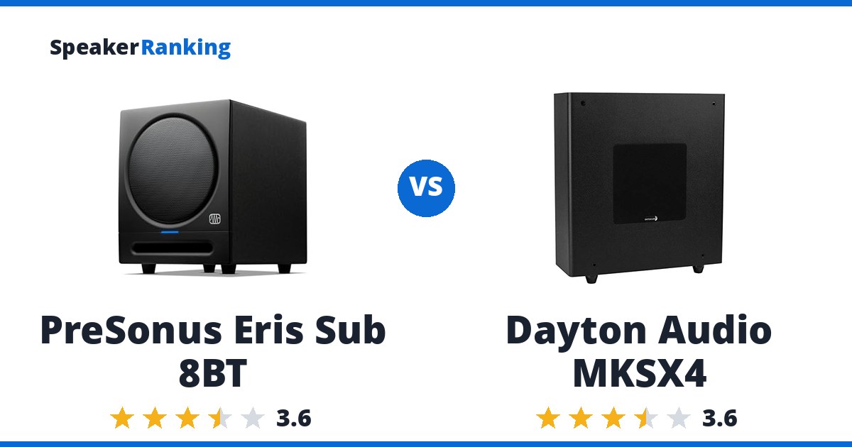 PreSonus Eris Sub 8BT vs Dayton Audio MKSX4