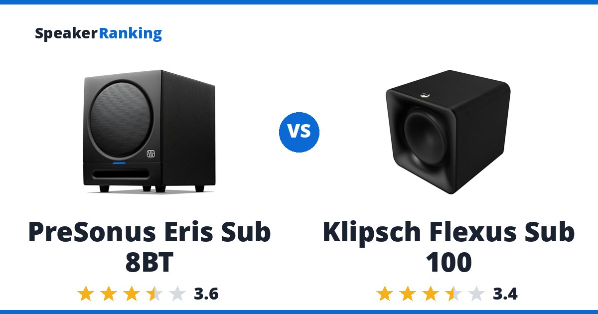 PreSonus Eris Sub 8BT vs Klipsch Flexus Sub 100