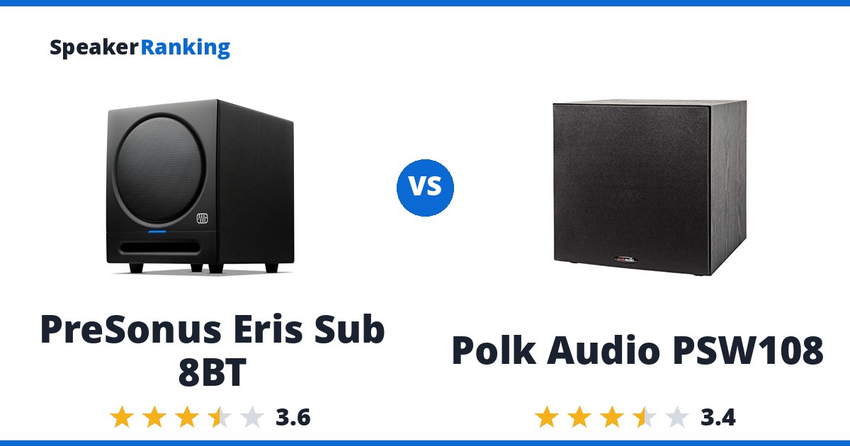 PreSonus Eris Sub 8BT vs Polk Audio PSW108