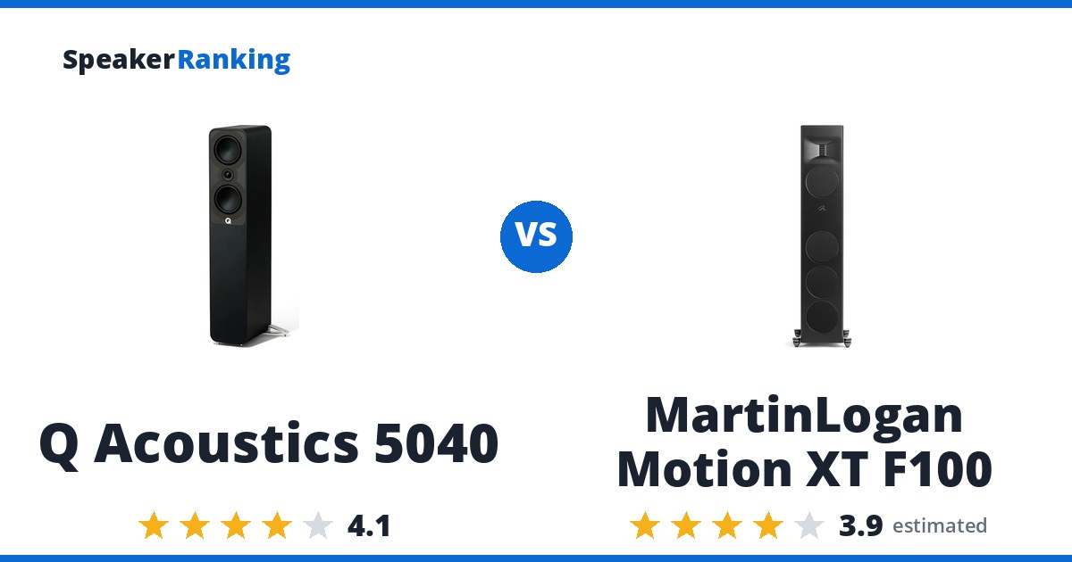 Q Acoustics 5040 vs MartinLogan Motion XT F100