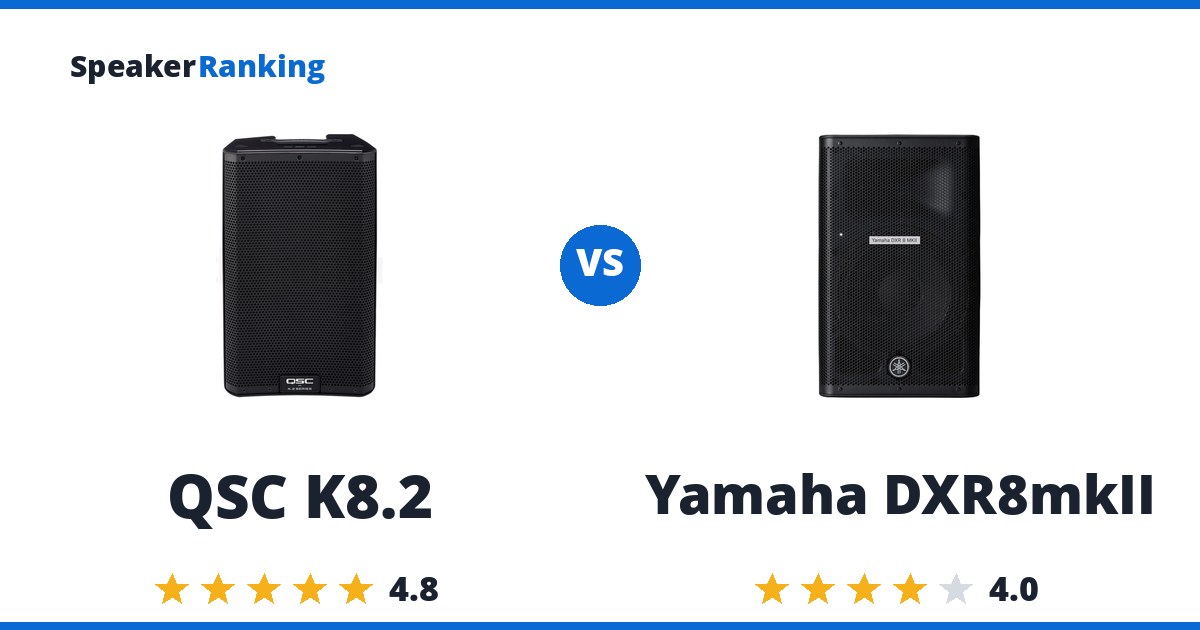 QSC K8.2 vs Yamaha DXR8mkII