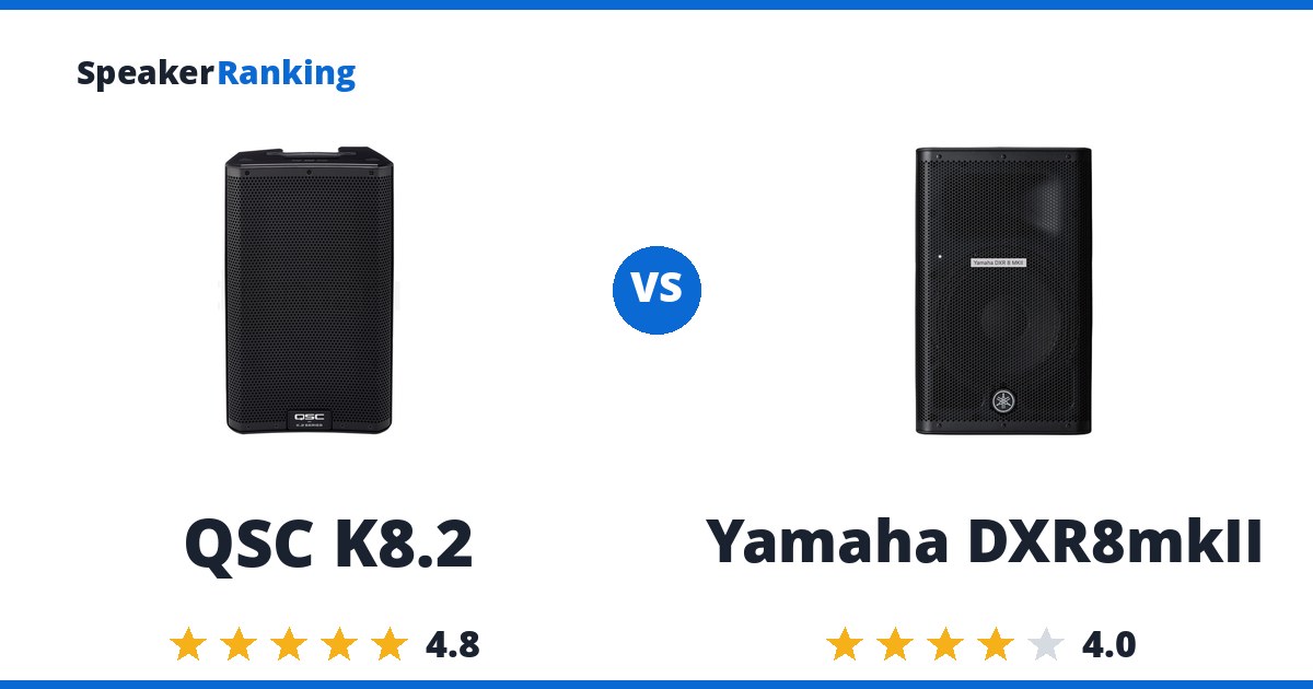 QSC K8.2 vs Yamaha DXR8mkII