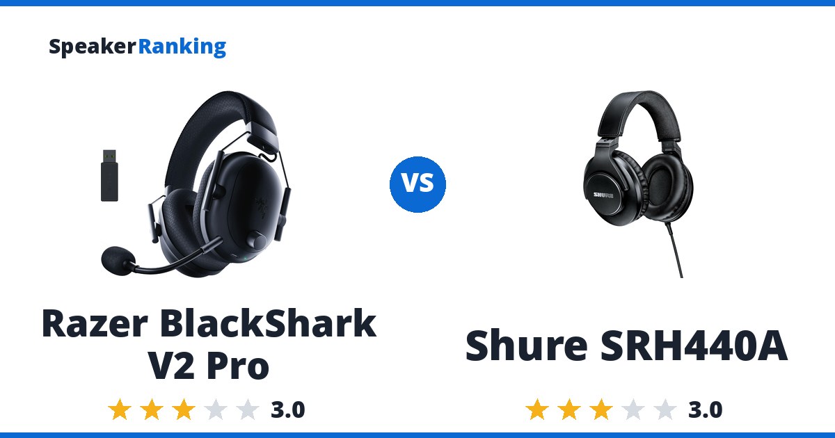 Razer BlackShark V2 Pro vs Shure SRH440A