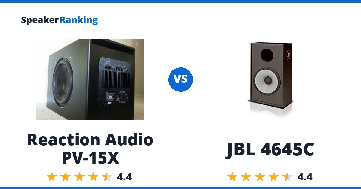 Reaction Audio PV-15X vs JBL 4645C