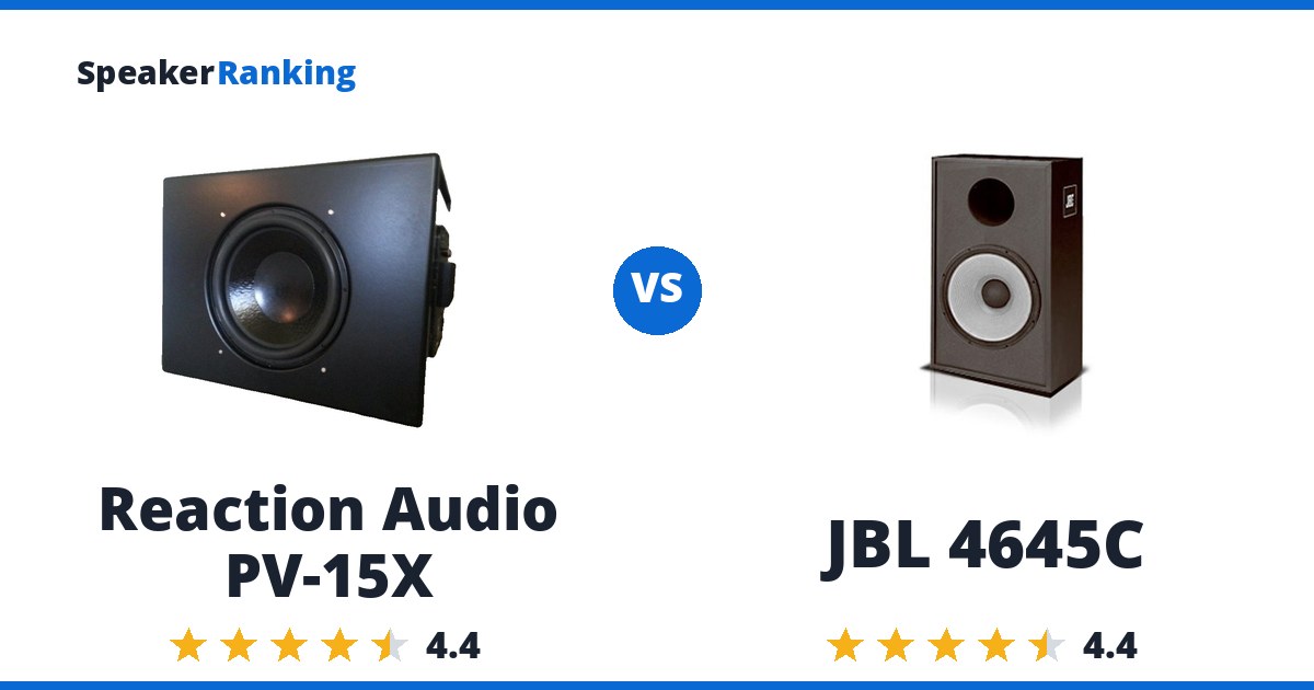 Reaction Audio PV-15X vs JBL 4645C