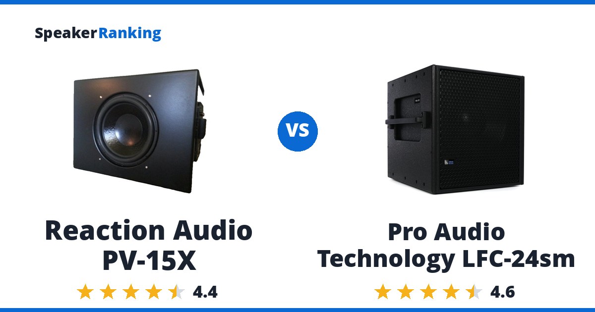 Reaction Audio PV-15X vs Pro Audio Technology LFC-24sm