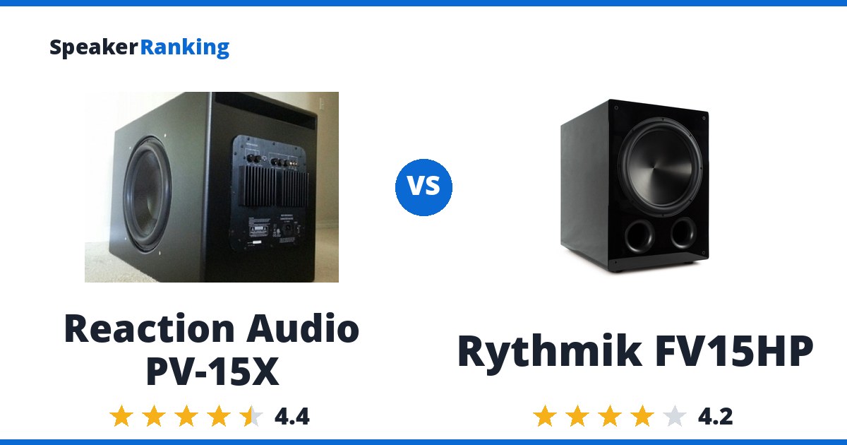 Reaction Audio PV-15X vs Rythmik FV15HP