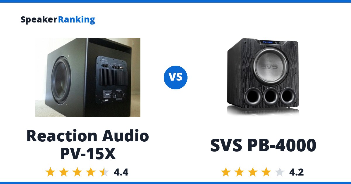 Reaction Audio PV-15X vs SVS PB-4000