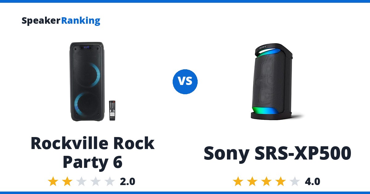 Rockville Rock Party 6 vs Sony SRS-XP500