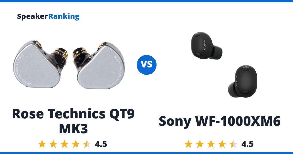 Rose Technics QT9 MK3 vs Sony WF-1000XM6
