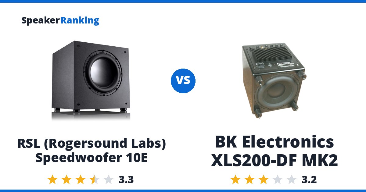 RSL (Rogersound Labs) Speedwoofer 10E vs BK Electronics XLS200-DF MK2