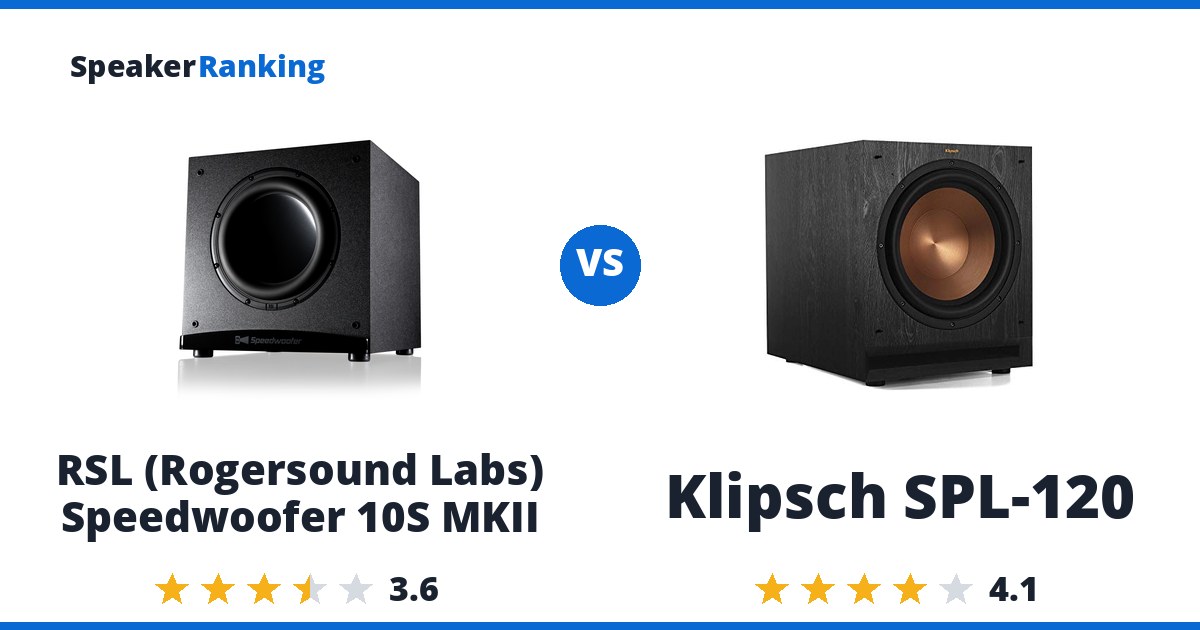 RSL (Rogersound Labs) Speedwoofer 10S MKII vs Klipsch SPL-120