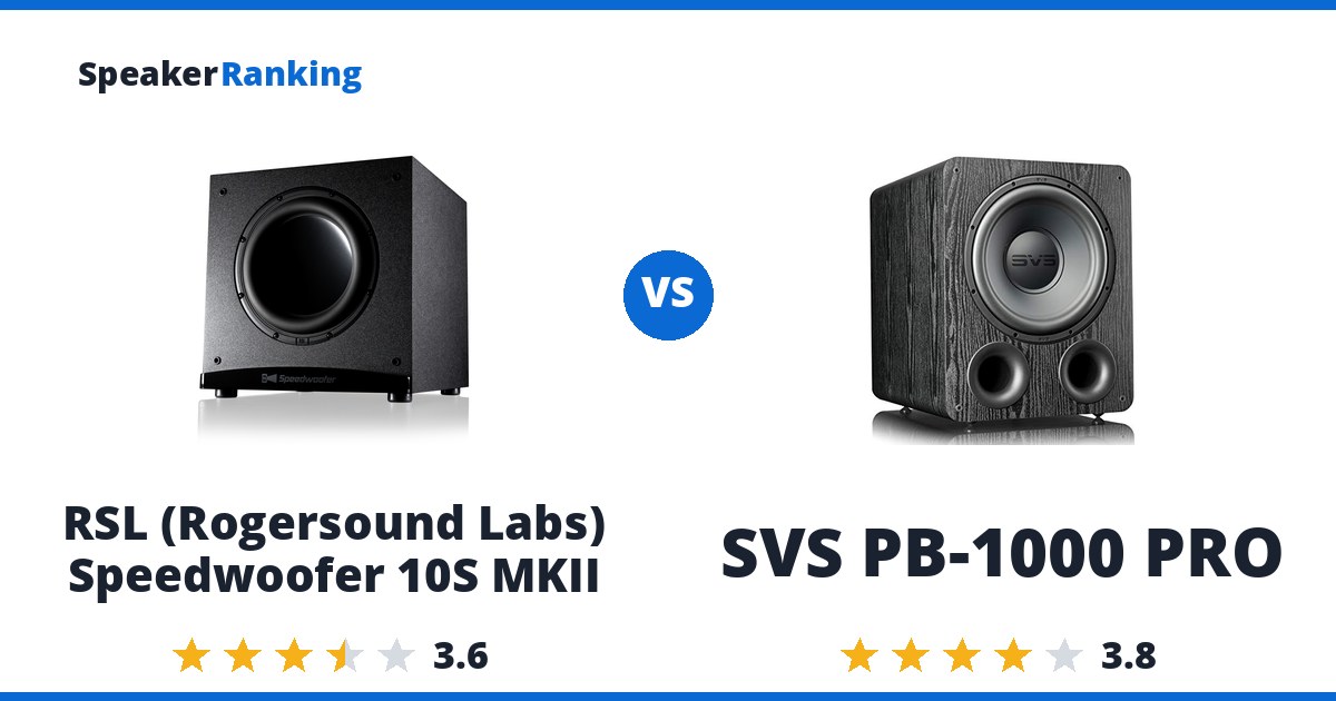 RSL (Rogersound Labs) Speedwoofer 10S MKII vs SVS PB-1000 PRO