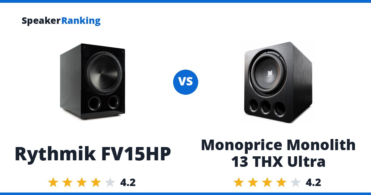Rythmik FV15HP vs Monoprice Monolith 13 THX Ultra
