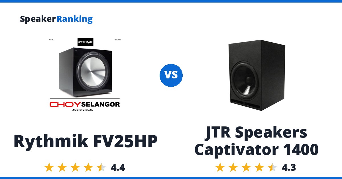 Rythmik FV25HP vs JTR Speakers Captivator 1400