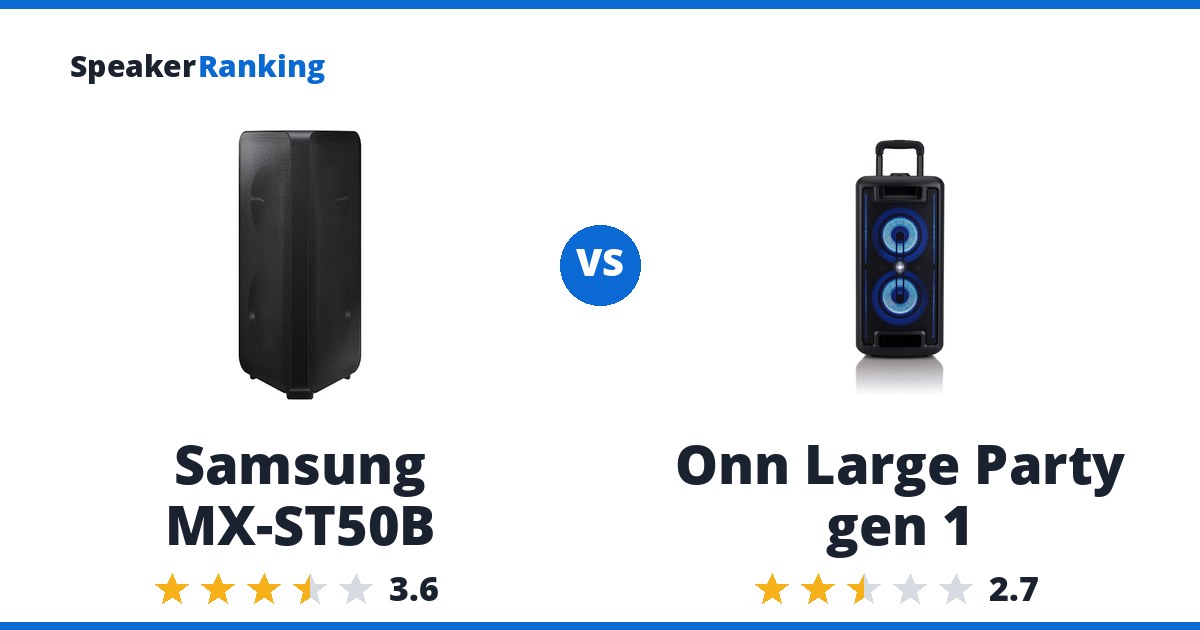 Samsung MX-ST50B vs Onn Large Party gen 1