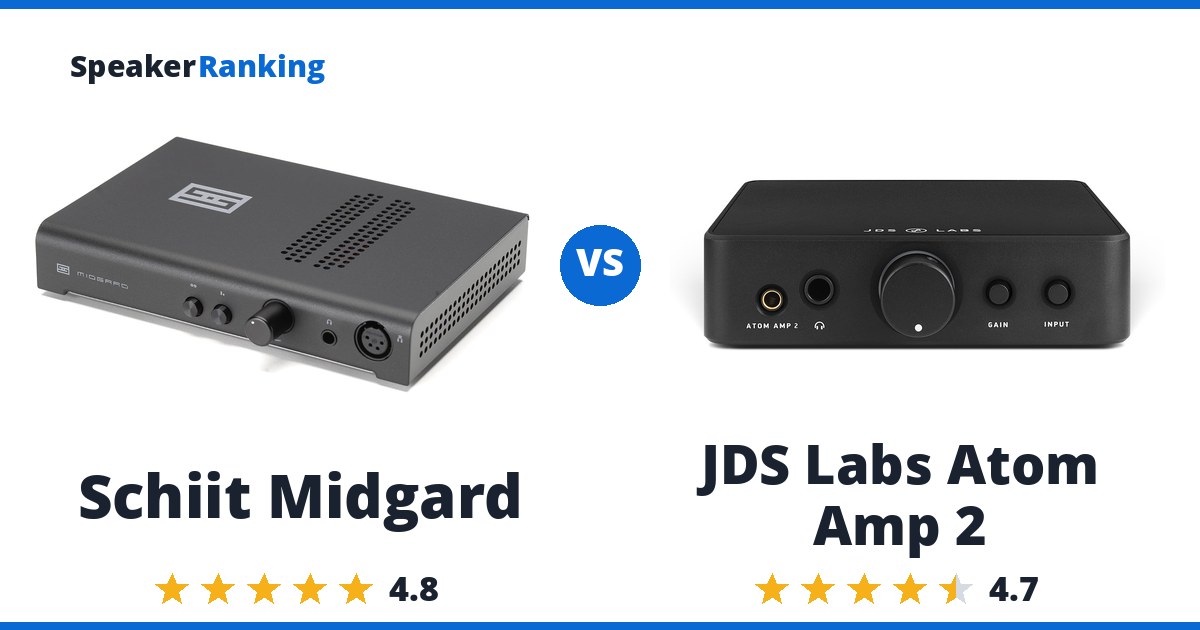 Schiit Midgard vs JDS Labs Atom Amp 2