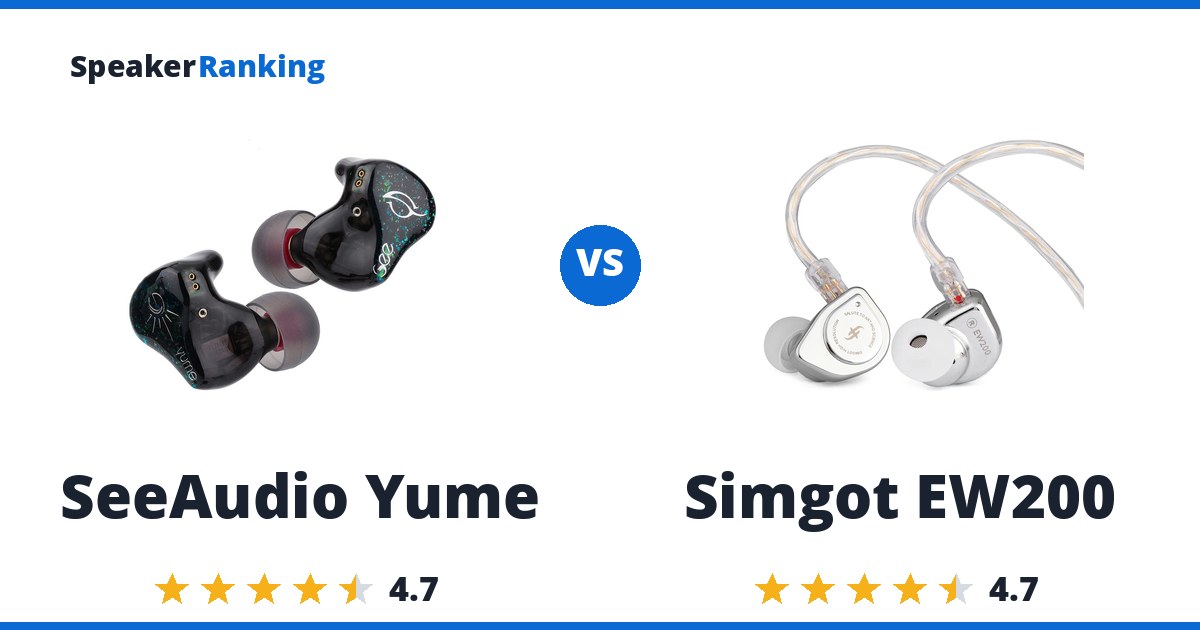 SeeAudio Yume vs Simgot EW200