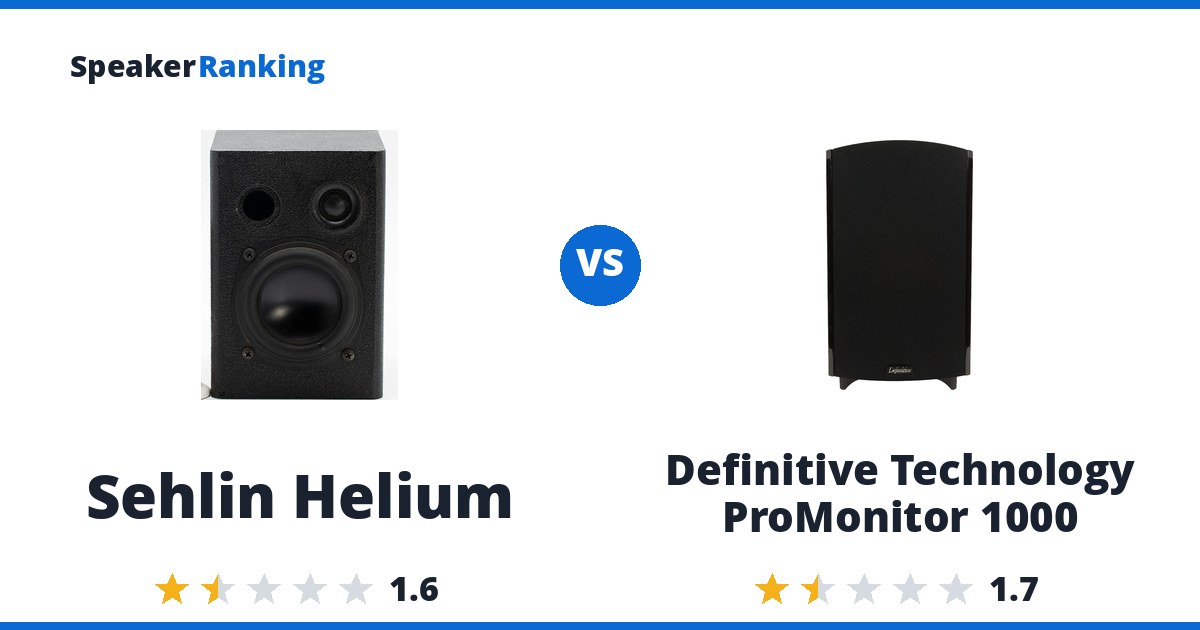 Sehlin Helium vs Definitive Technology ProMonitor 1000
