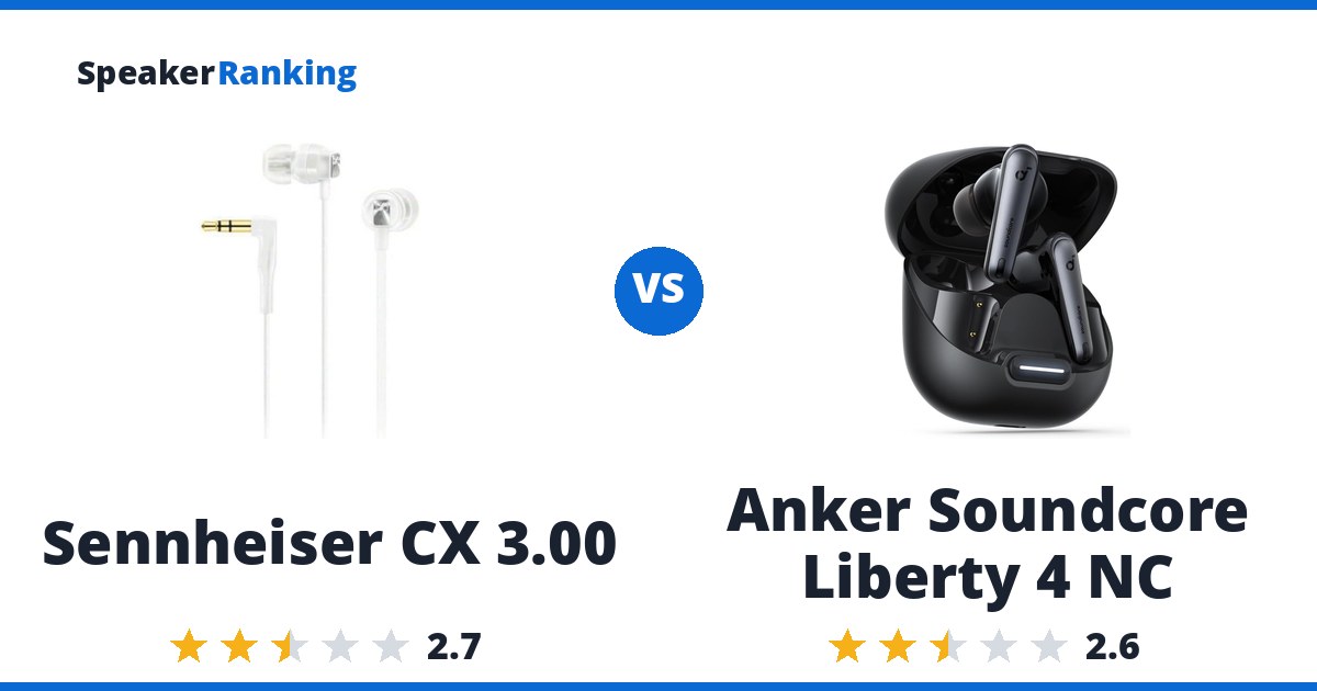 Sennheiser CX 3.00 vs Anker Soundcore Liberty 4 NC