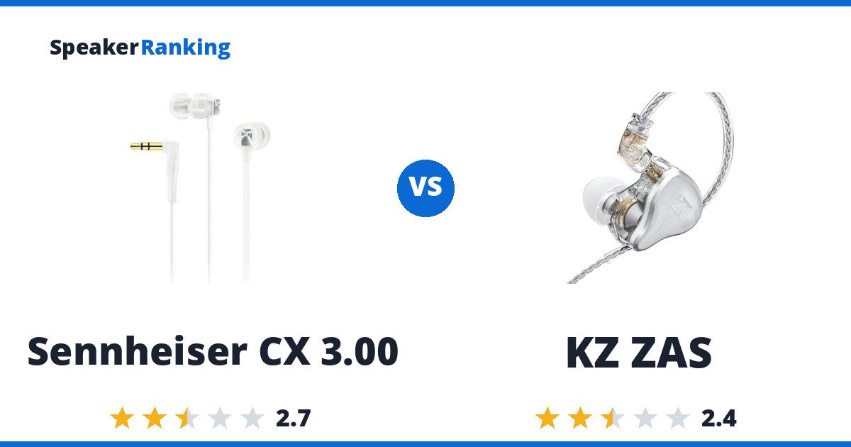 Sennheiser CX 3.00 vs KZ ZAS