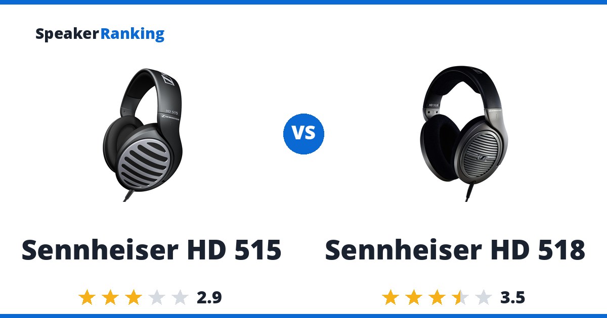 Sennheiser HD 515 vs Sennheiser HD 518