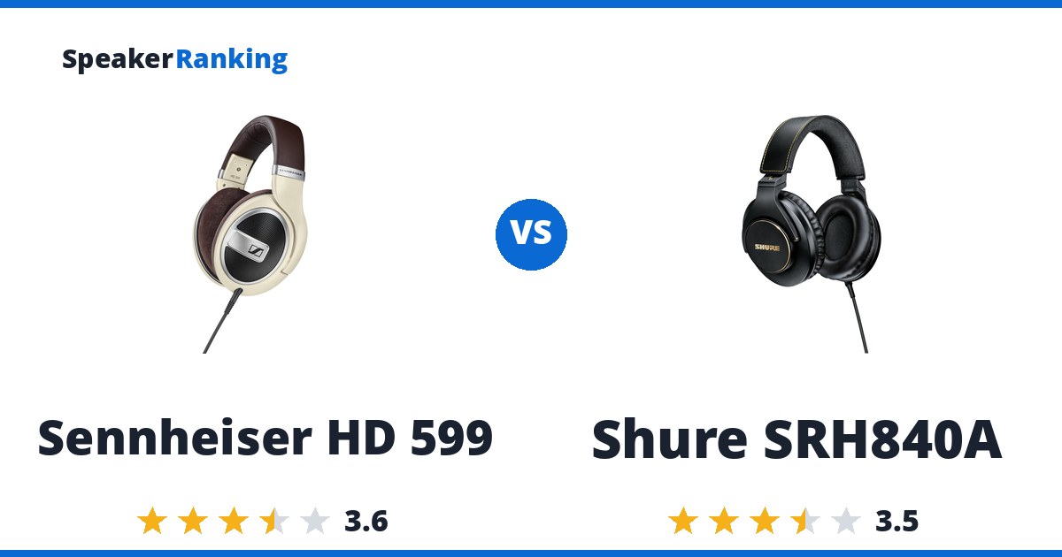 Sennheiser HD 599 vs Shure SRH840A