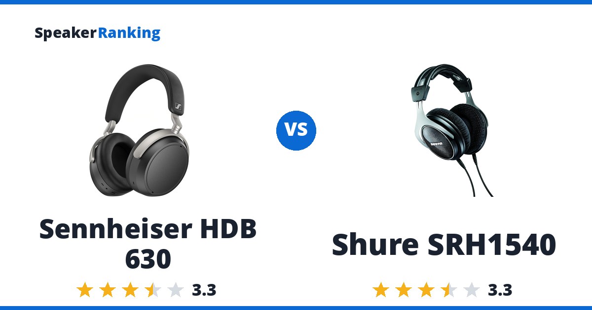 Sennheiser HDB 630 vs Shure SRH1540