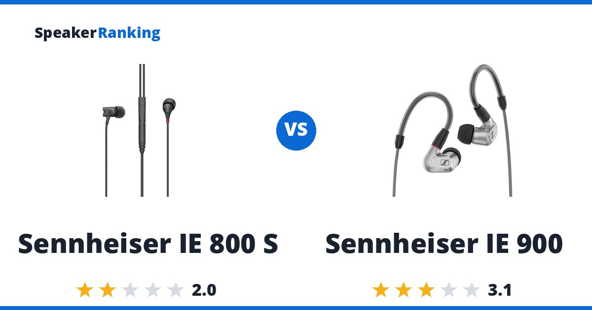 Sennheiser IE 800 S vs Sennheiser IE 900