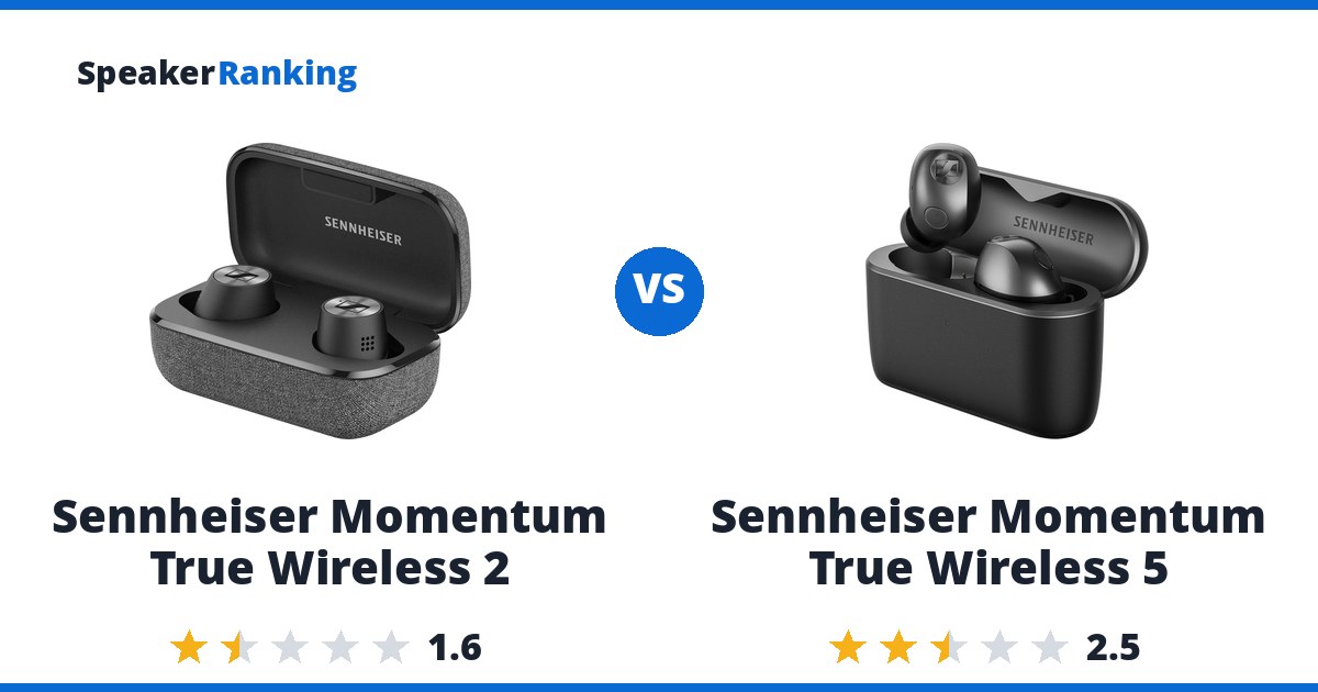 Sennheiser Momentum True Wireless 2 vs Sennheiser Momentum True Wireless 5