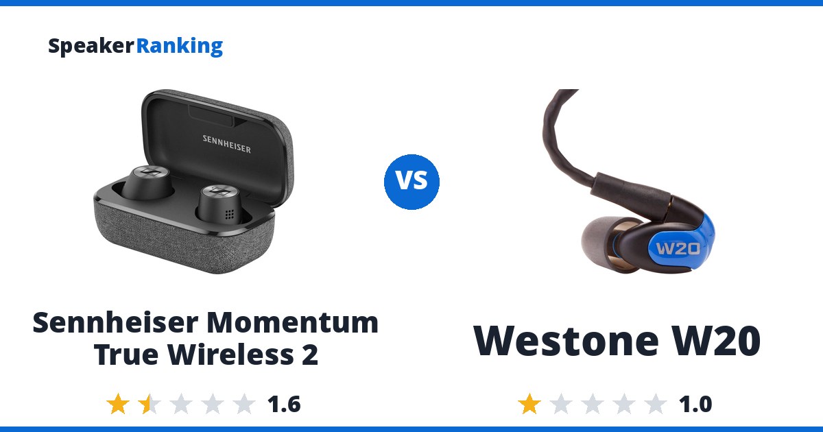 Sennheiser Momentum True Wireless 2 vs Westone W20