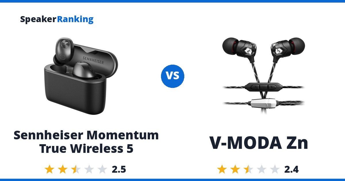 Sennheiser Momentum True Wireless 5 vs V-MODA Zn
