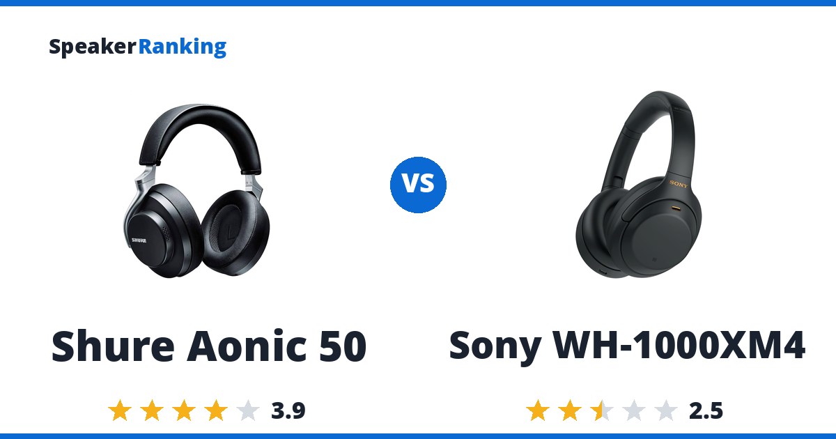Shure Aonic 50 vs Sony WH-1000XM4
