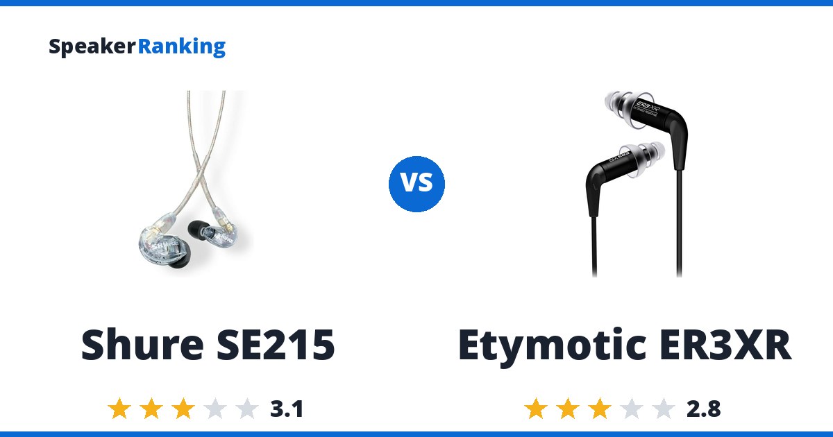 Shure SE215 vs Etymotic ER3XR