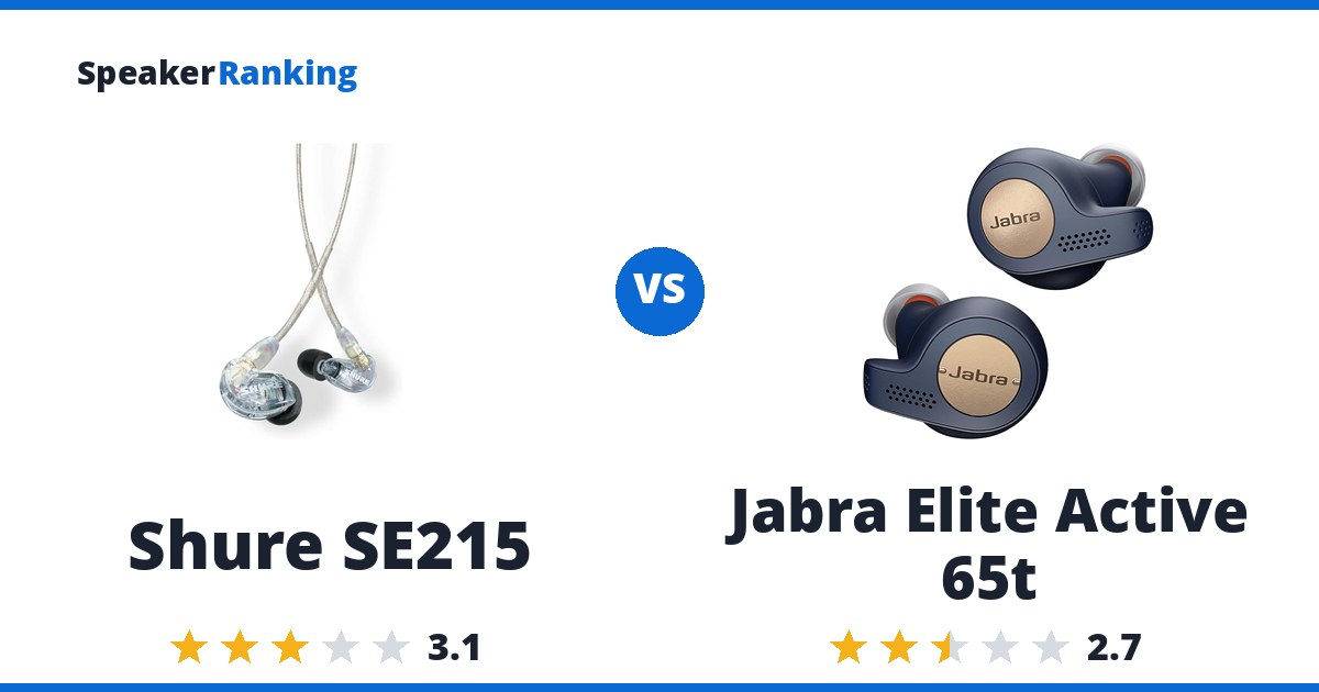 Shure SE215 vs Jabra Elite Active 65t