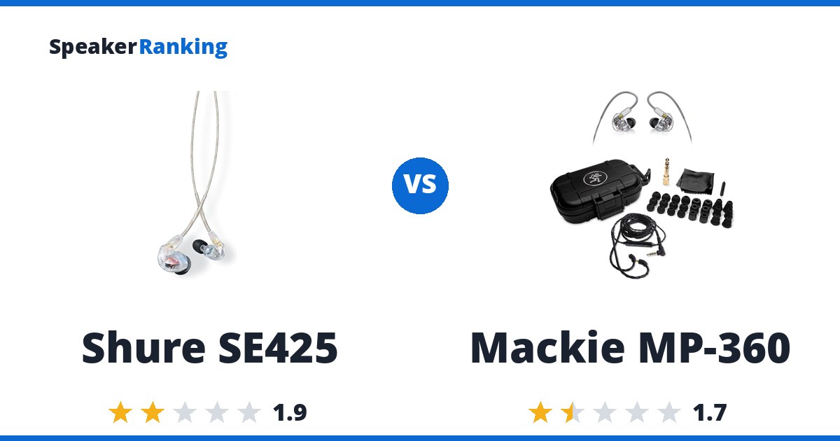 Shure SE425 vs Mackie MP-360