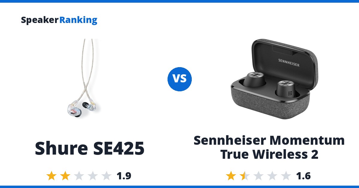 Shure SE425 vs Sennheiser Momentum True Wireless 2