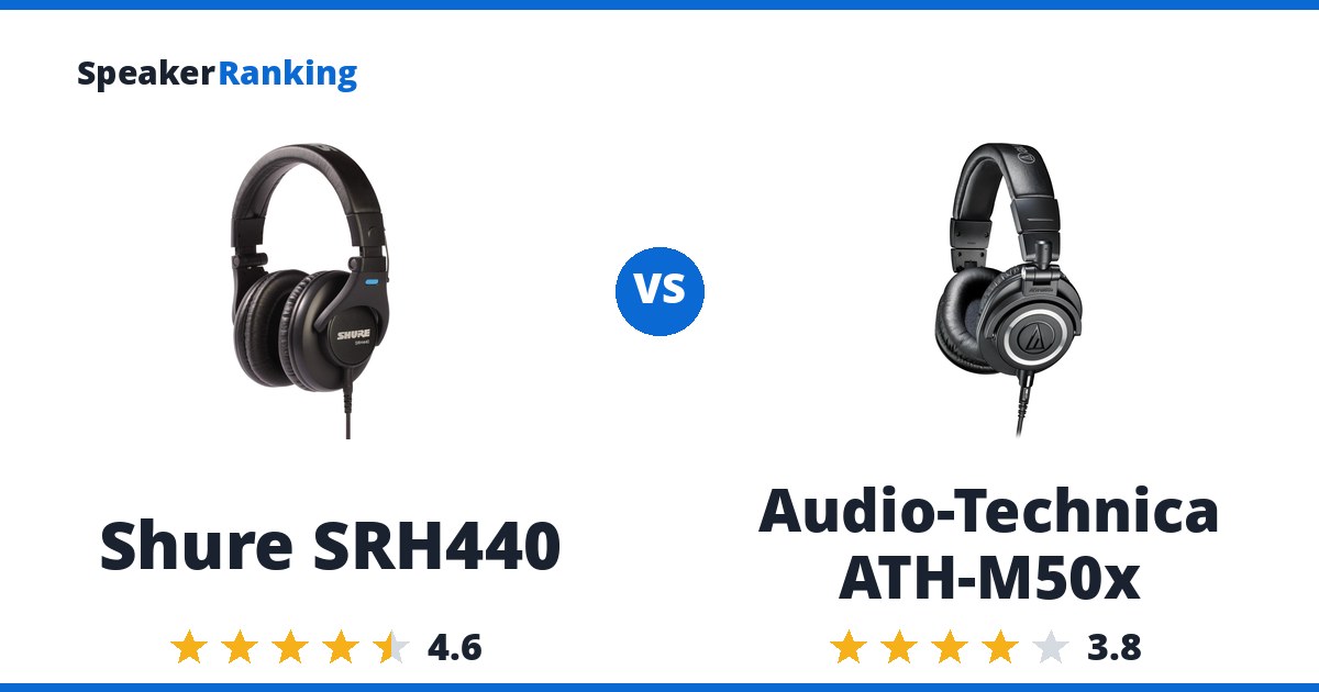 Shure SRH440 vs Audio-Technica ATH-M50x