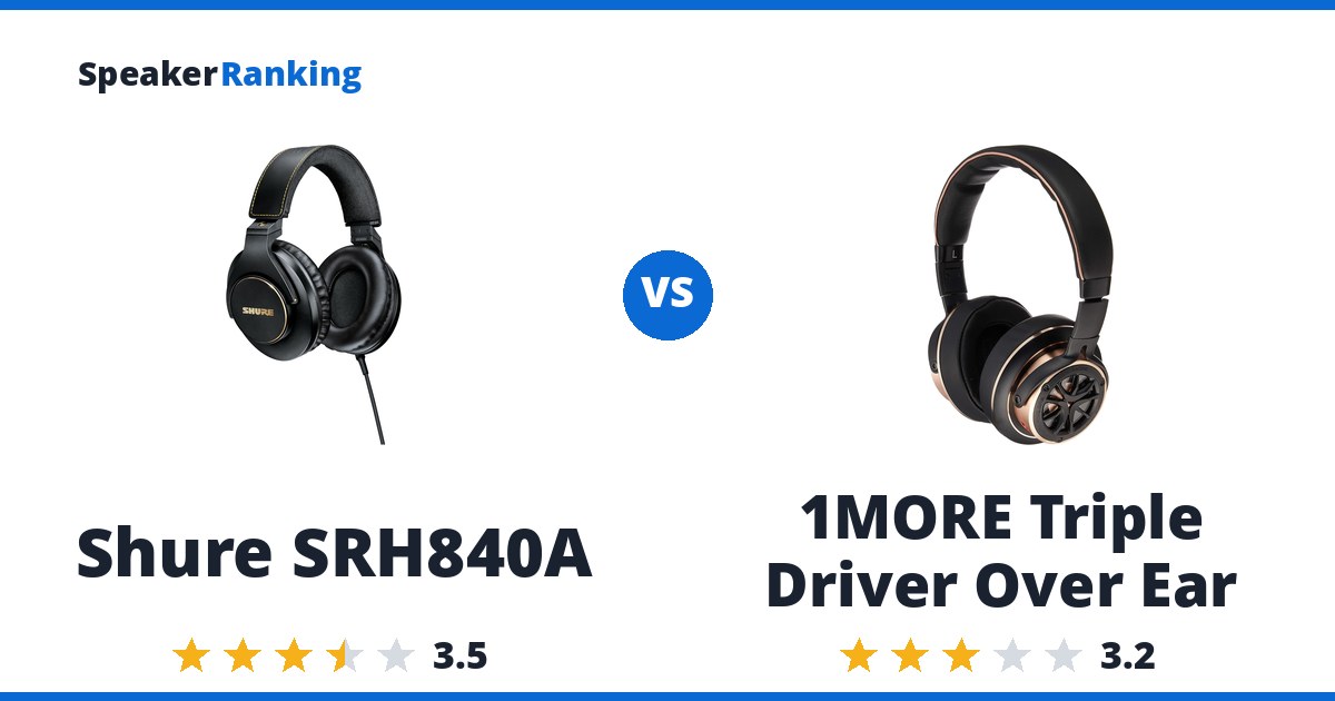 Shure SRH840A vs 1MORE Triple Driver Over Ear