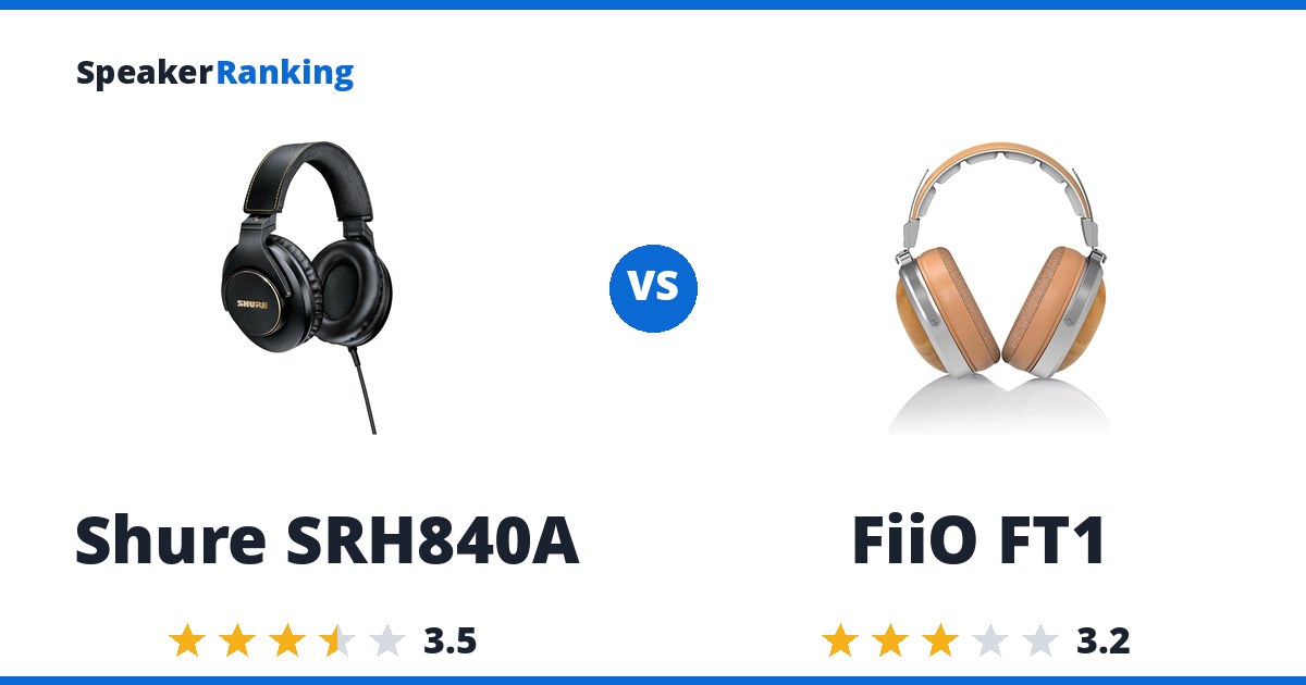 Shure SRH840A vs FiiO FT1