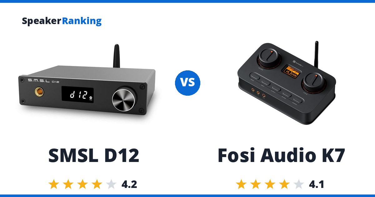 SMSL D12 vs Fosi Audio K7